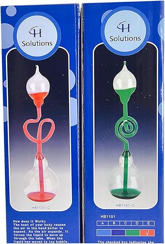 Caldera de mano colorida para pensar en oficina, transferencia de energía científica de vidrio, experimento científico para niños, caldera de mano