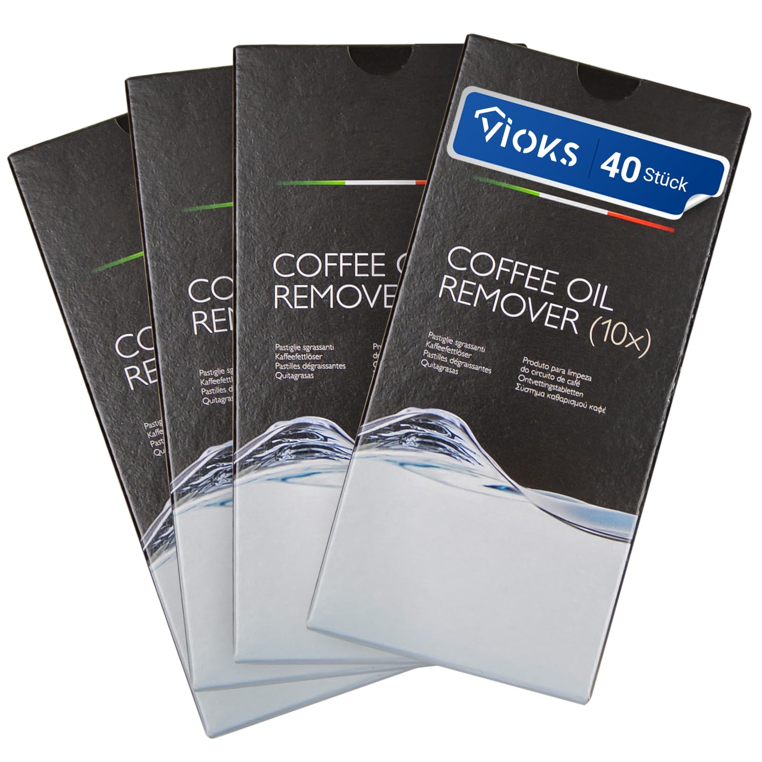 VIOKS Juego de 40 pastillas de limpieza de repuesto para PН L≫PS Saeco 996530073683 CA6704/99 para cafeteras - Pastillas limpiadoras desengrasantes para cafeteras automáticas Set 4 x 10 pastillas