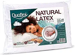 Travesseiro Natural Látex, Duoflex, 100% Algodão, Branco, 50cmx70cm