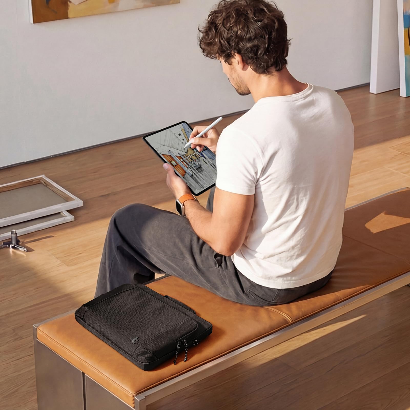 tomtoc 360° Protección Funda Tablet para 13 Pulgadas iPad Air M4/M3/M2 2026, 13 Pulgadas iPad Pro M5/M4, 12,9" iPad Pro M2&M1, Bolsa Maletín para Accesorio, Compatible con Magic/Smart Keyboard Folio