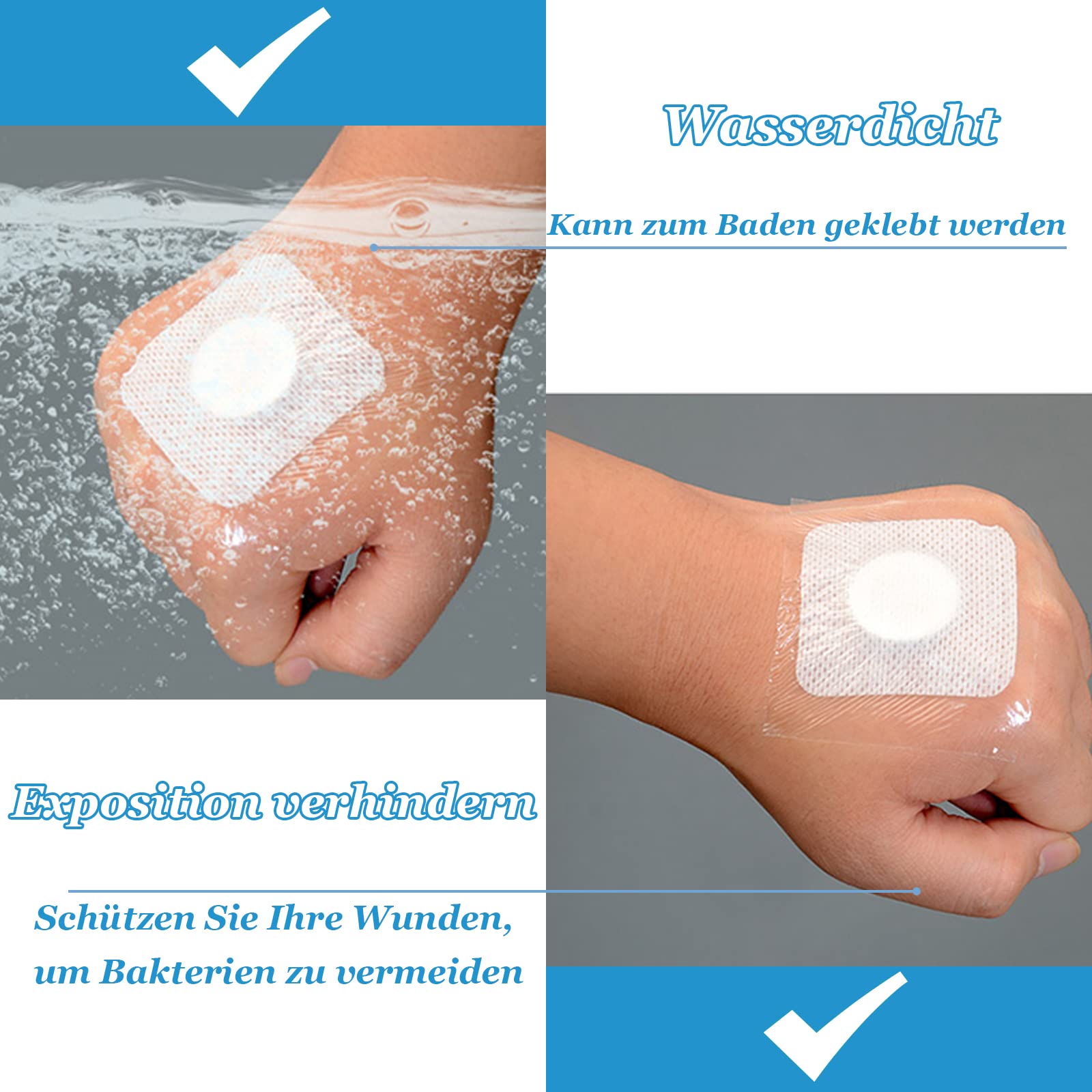 VEGCOO Vendaje para Tatuaje, Vendaje Transparente Impermeable, Second Skin Protection Cinta Adhesiva Protectora para Heridas, Rollo de Película Impermeable 15 cm * 2M
