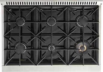 Kucht KDF362/LP-W-GOLD Dual Fuel Range, White & Gold