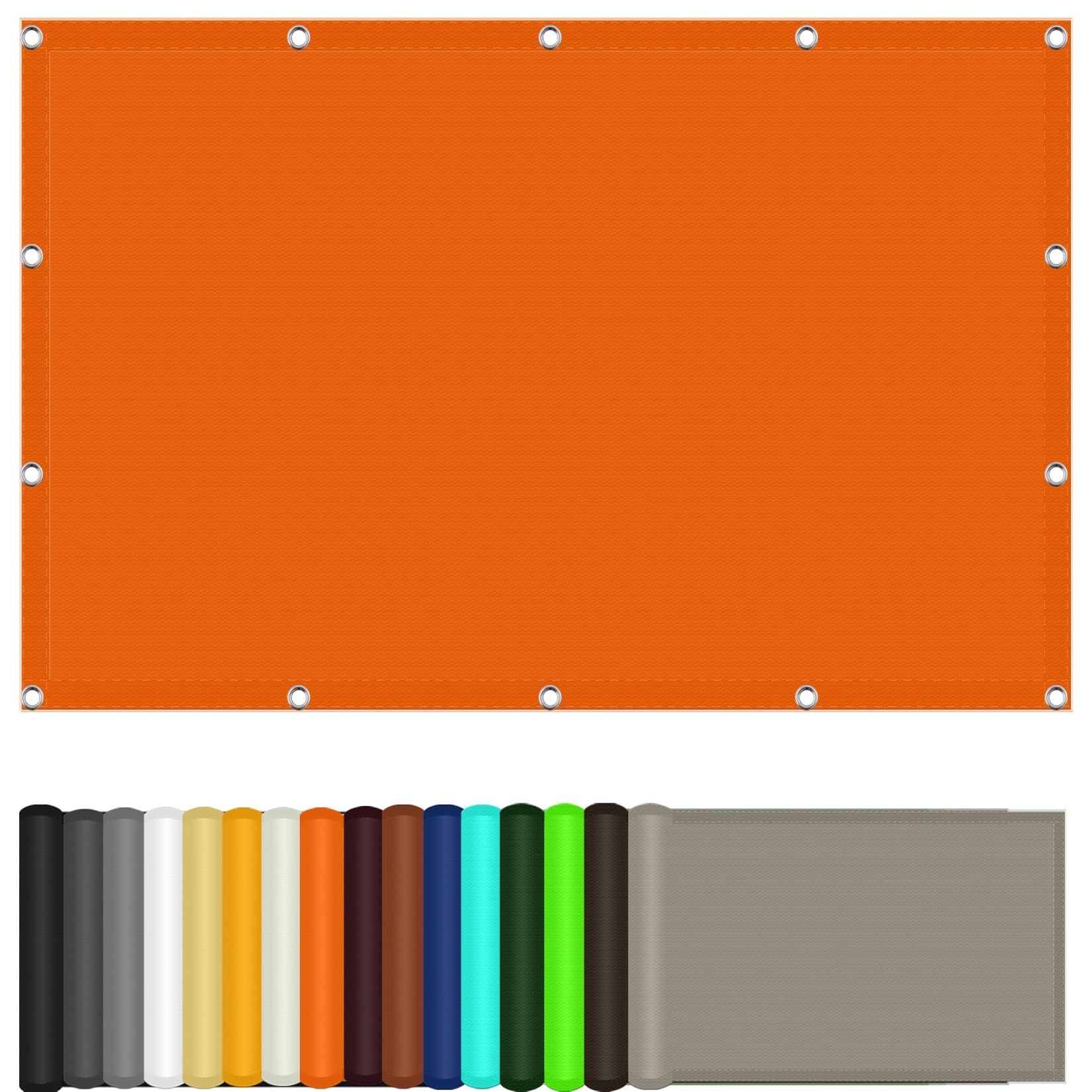 Voiles d'ombrage rectangulaire 150x220 cm orange anti-déchirure pour toit extérieur
