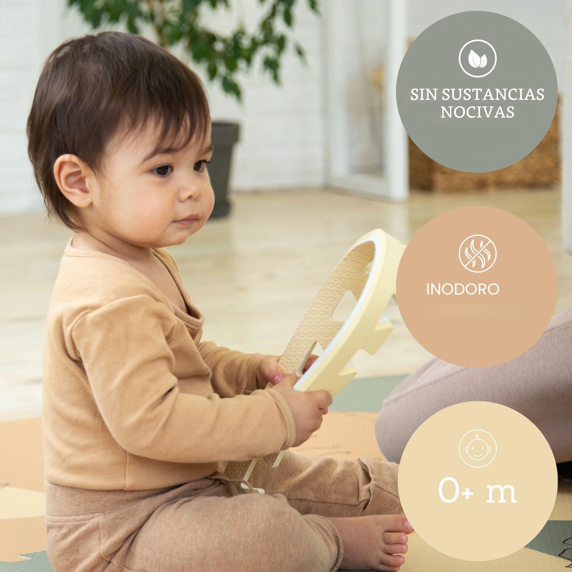 Alfombra Puzzle Suelo Bebe 1,8x1,2m Jungla – 6 XXL-Placas de 60x60cm – 20% Más Gruesa & Suave Alfombra Juegos Bebes Acolchada – Libre de Tóxicos, Sin Olor, Fácil de Limpiar