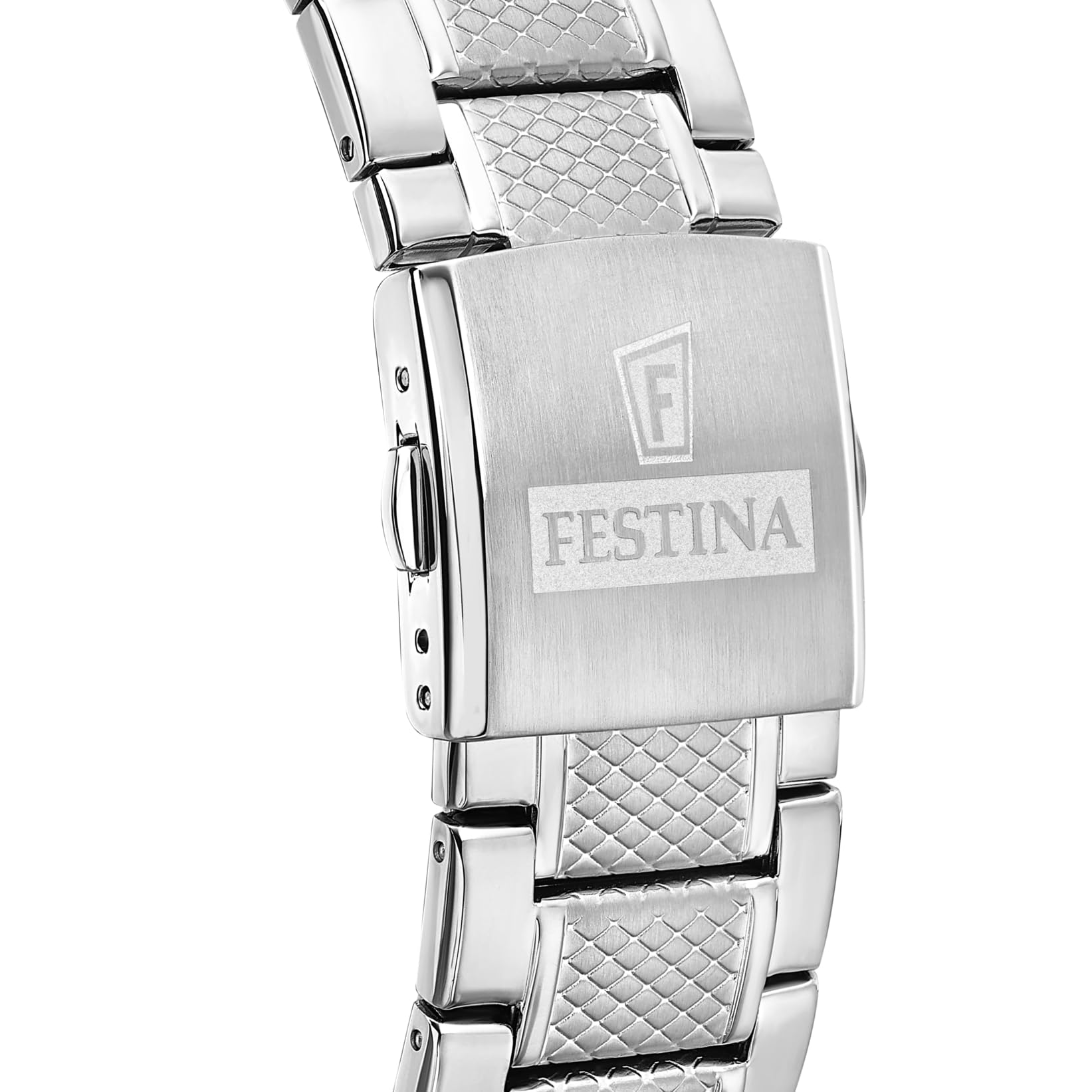 Festina Herrenuhr Analog aus Edelstahl 316l Silberfarben F20668/3 | Quarzwerk, Chronograph, Kalender, Robustes Mineralglas