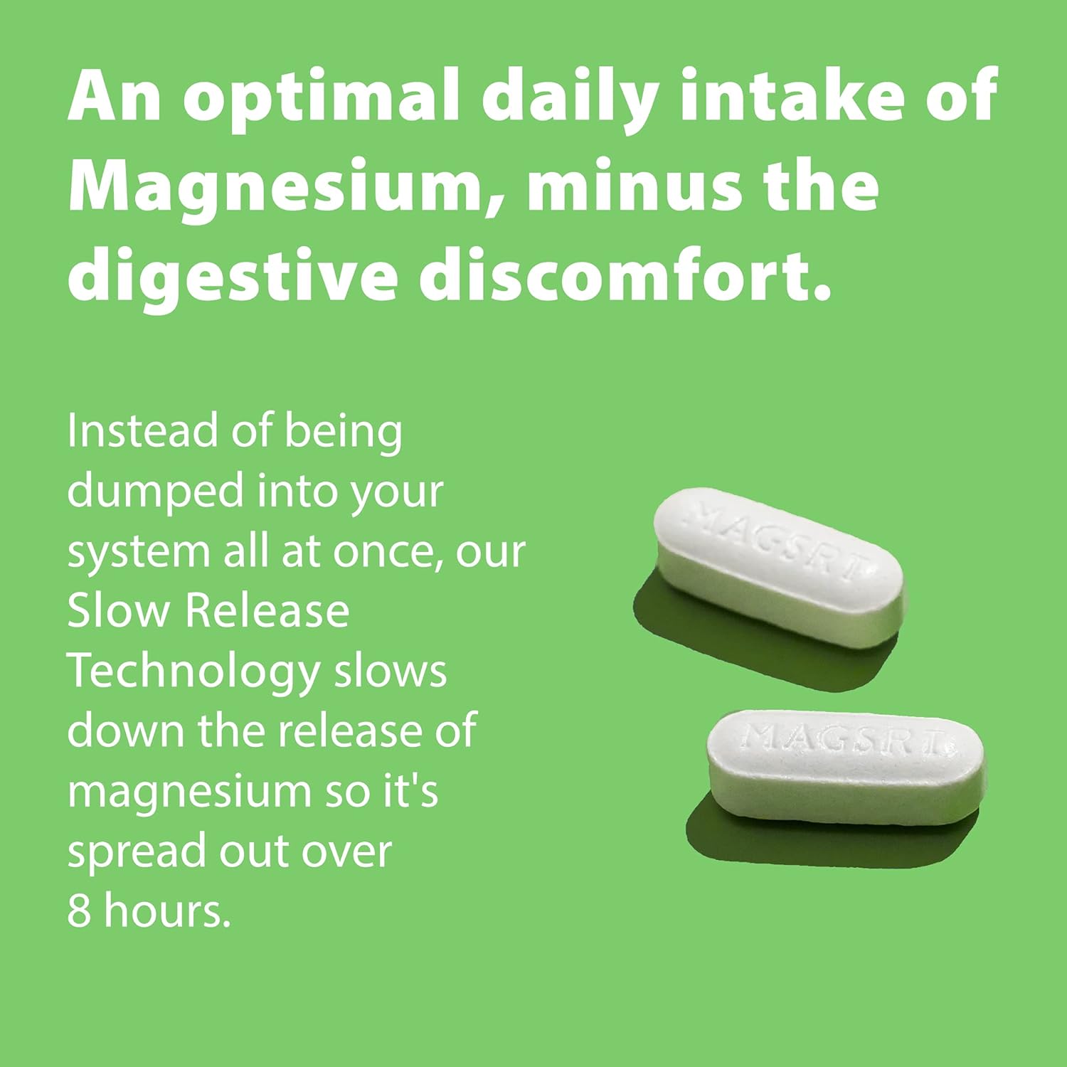 Jigsaw Health MAG SRT Magnesium Supplement (Mag SRT, 120 Count (Pack of 1)) : Health & Household
