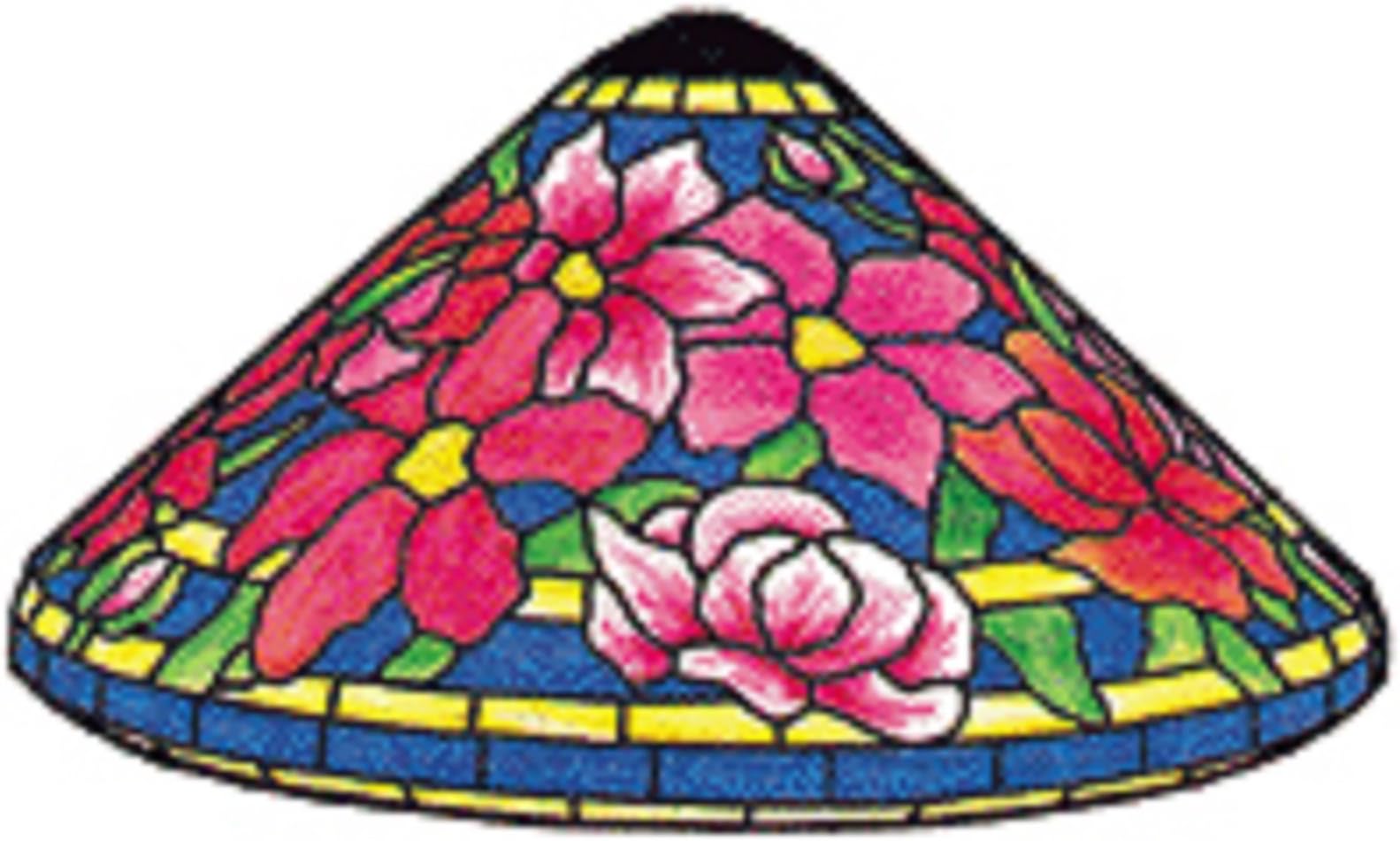 C1612 Peony T. Pattern Stained Glass Lamp Pattern