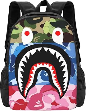 Backpack Shark Camo Backpack Travel laptop bag Stylish and durable both for men and women 17 inch Shark Camo Backpack 1
