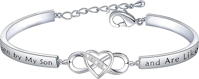 Daughter-in-Law Gift Bracelet You Were Hand Chosen by My Son and Are Like A Daughter to Me Infinity Love Heart Bracelet Gift for Daughter in Law
