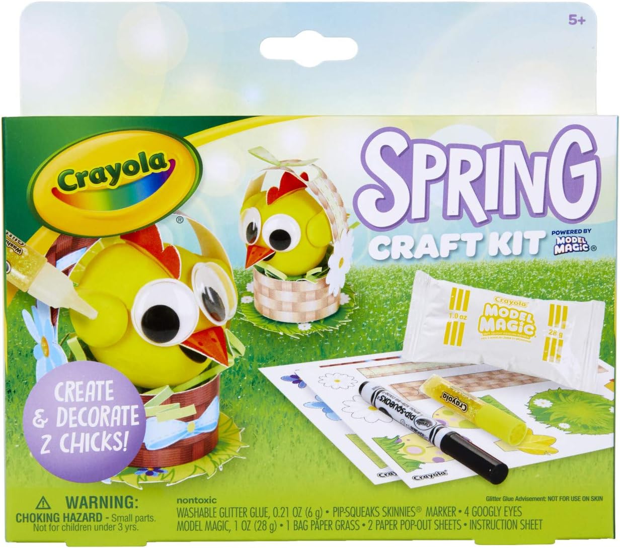 Crayola Model Magic Spring Craft Kit, Chick, Easter Basket Stuffer, Gift for Kids : Toys & Games