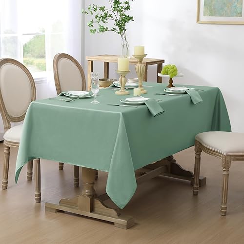 Miniatura 2 de Softalker - Mantel rectangular con textura tejida en jacquard, impermeable, sin arrugas y a prueba de derrames, lavable, para cenas de fiesta