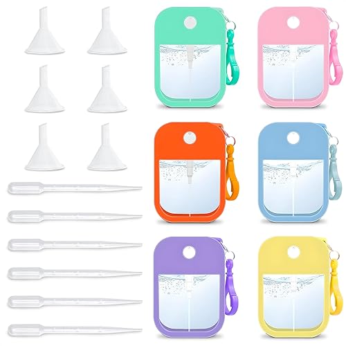 6 botellas de perfume recargables de viaje de 1.3 fl oz  Botellas de viaje recargables para mujer para artículos de aseo personal  Botella de spray