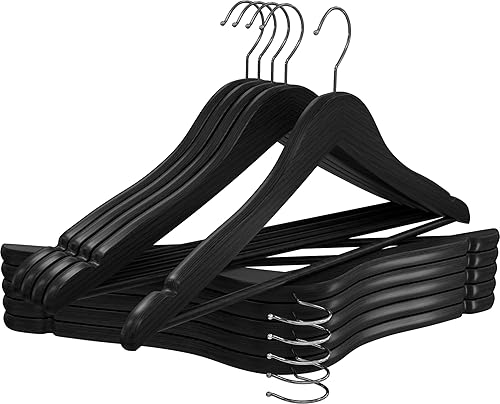 Utopia Home Premium Wooden Hangers 10 Pack - Durable & Slim Coat Hanger - Suit Hangers with 360-Degree Rotatable Hook - Wood Hangers with Shoulder
