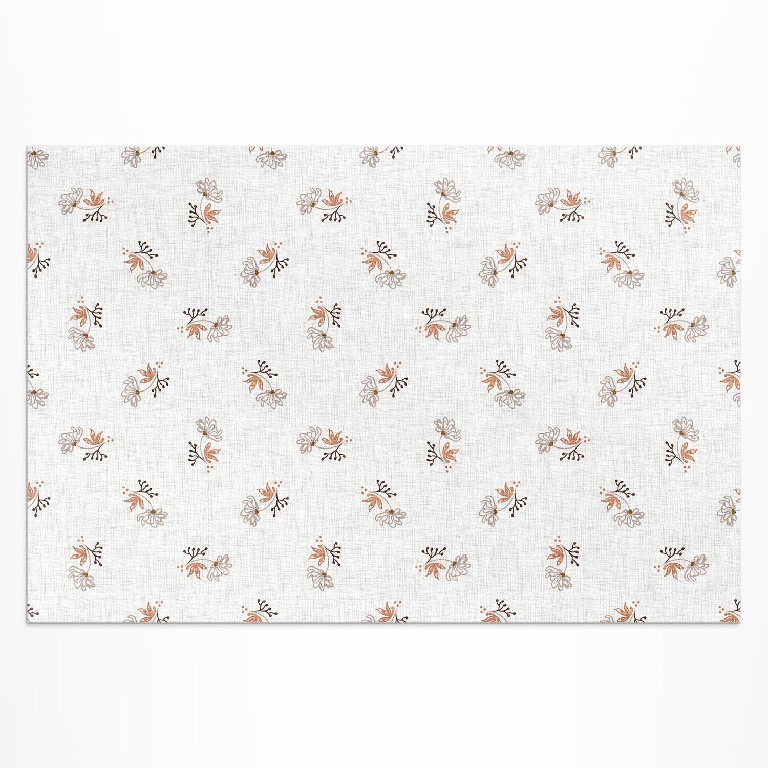 Tapis extérieur PVC imperméable et résistant décoloration fleurs