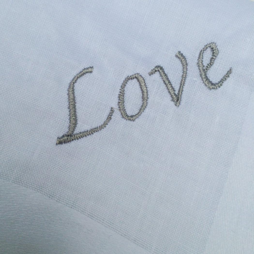 Pack of 2 Cotton Love Embroidered Monogram Hankies Men