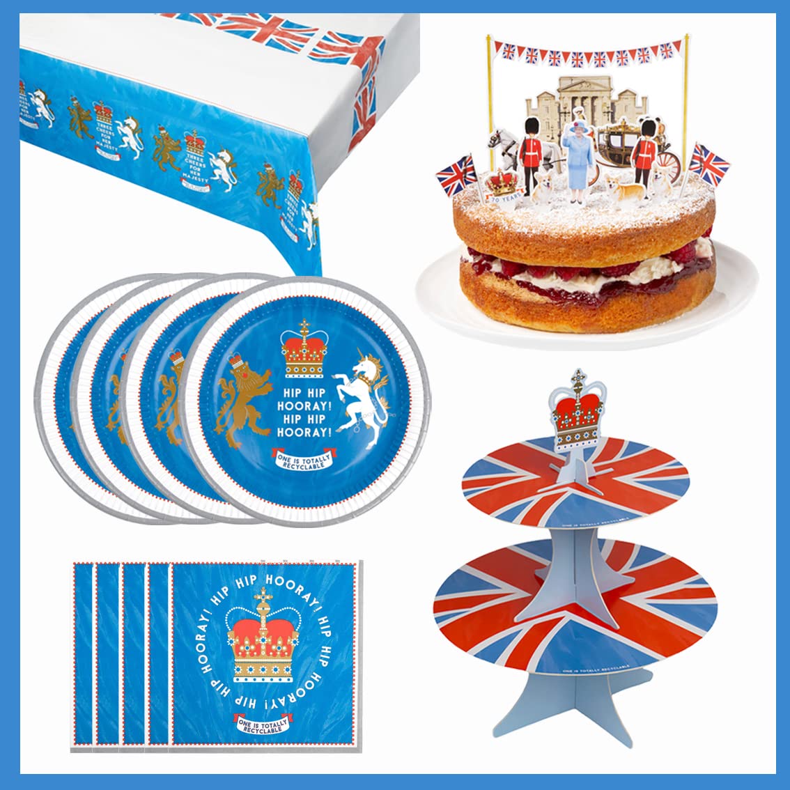 Buy 2022 Queen's Platinum Jubilee Street Party Decorations, Bundle