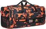 130L Sac à bandoulière extra large pour les hommes, sac à banboulière lourd pour voyager avec compartiment de chaussures, XL Sac d'équipement de gymnastique pour le football de baseball de hockey & Encore, Grey, 130L, Tactique