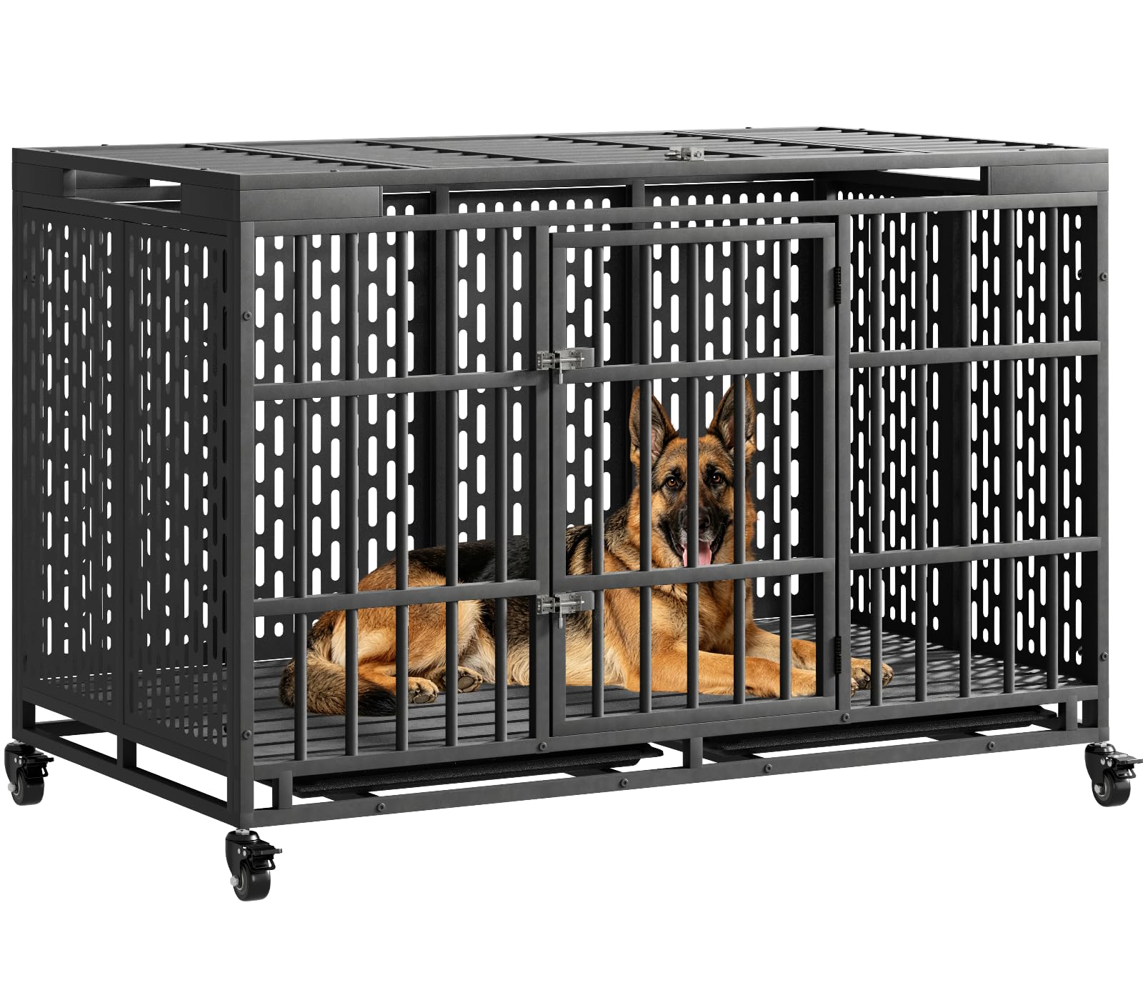 Snuowu 54 Inch Heavy Duty Dog Crate