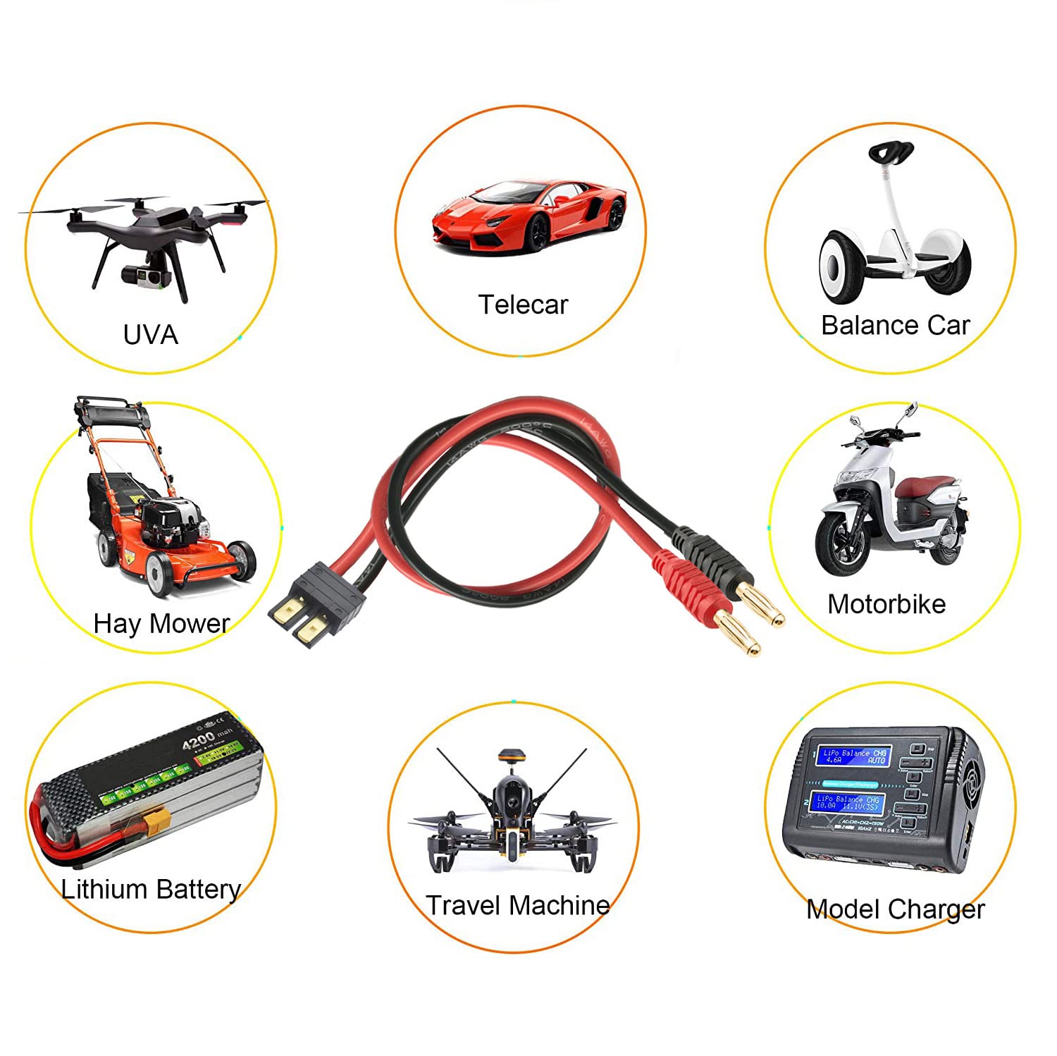 Banane Hifi Cavo Di Carica Con Connettori A Banana/Proiettile - Foto 7