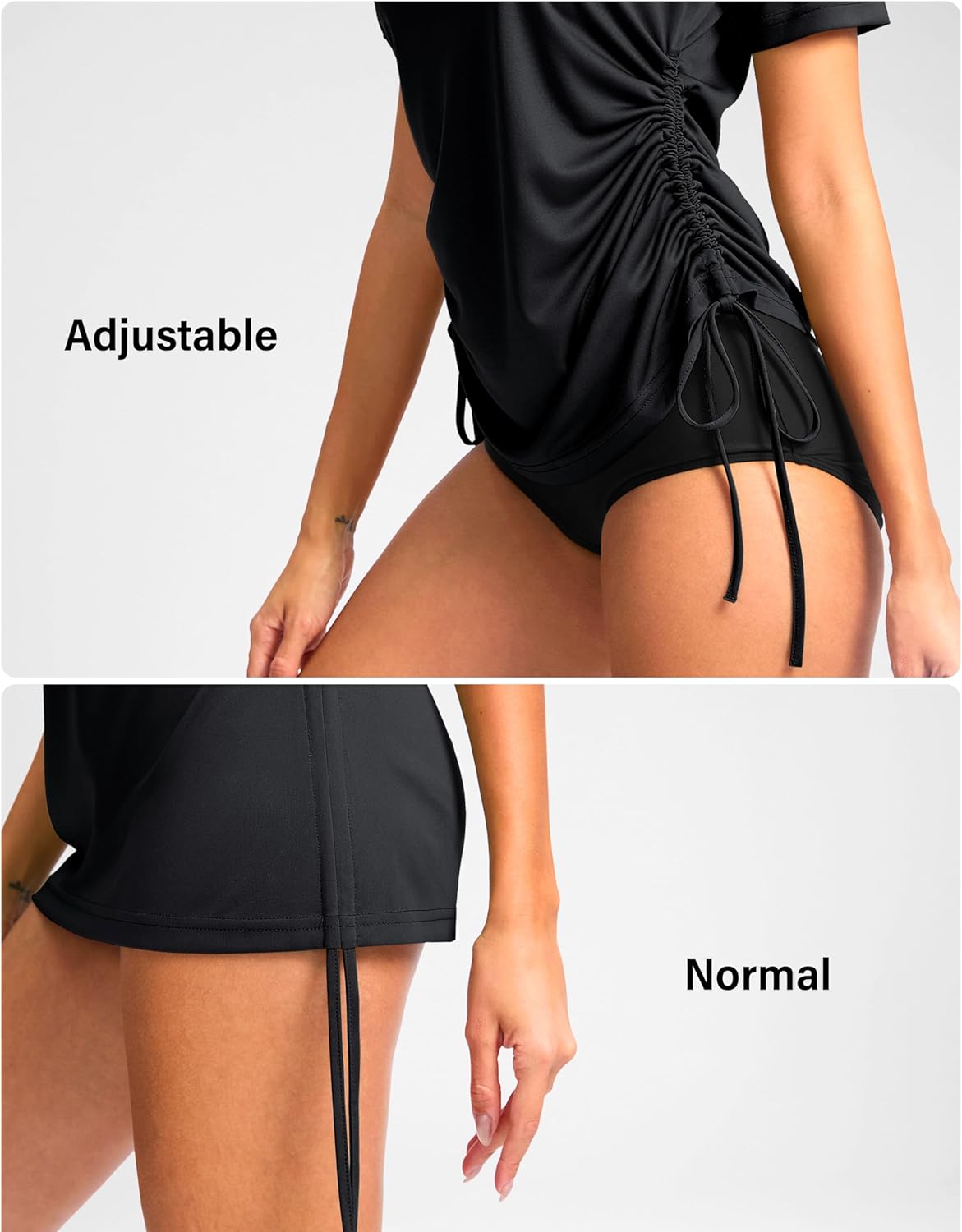 Soothfeel Women's Swim Shirt UPF 50+ Short Sleeve Rash Guard SPF UV Sun Protection Swimming Swimsuit Bathing Suit Top Only - Image 4