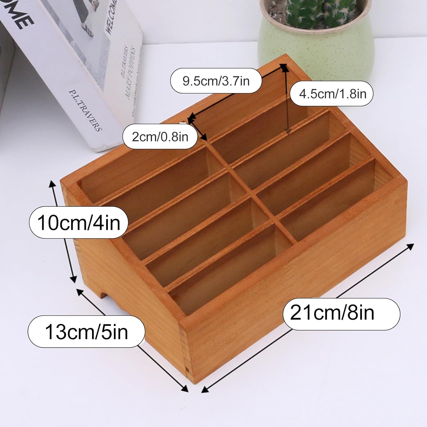 10/20 Mobile Wooden Phone Holder, Office Desk Wood Storage Cabinet Headphone Organizer Classroom Phone Rack(Yellow,Small)