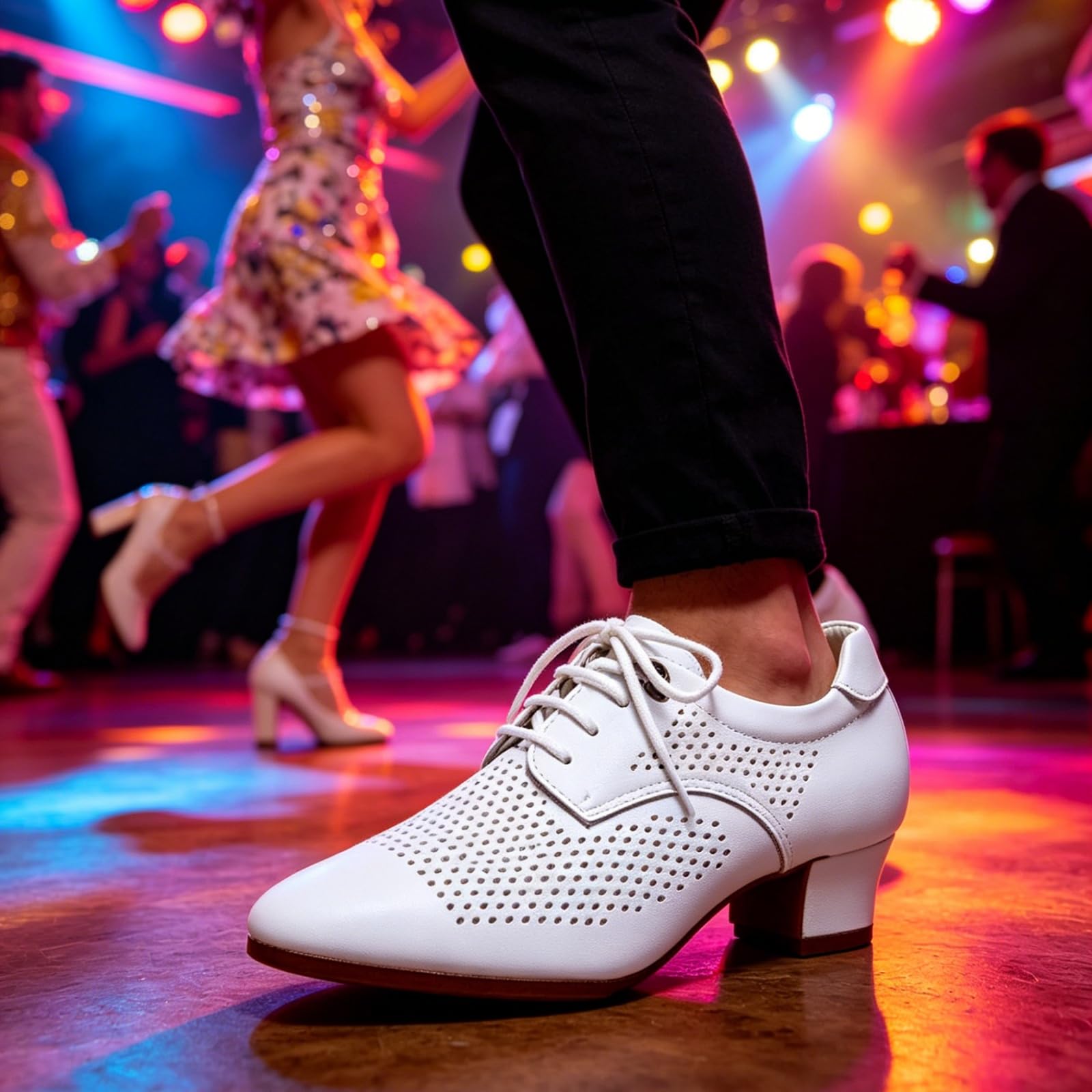 Zapatos Baile Latino Mujer Zapatos de Salsa Baile de Salón Y Tango con Cordones Transpirables para Practicar Y Bailar