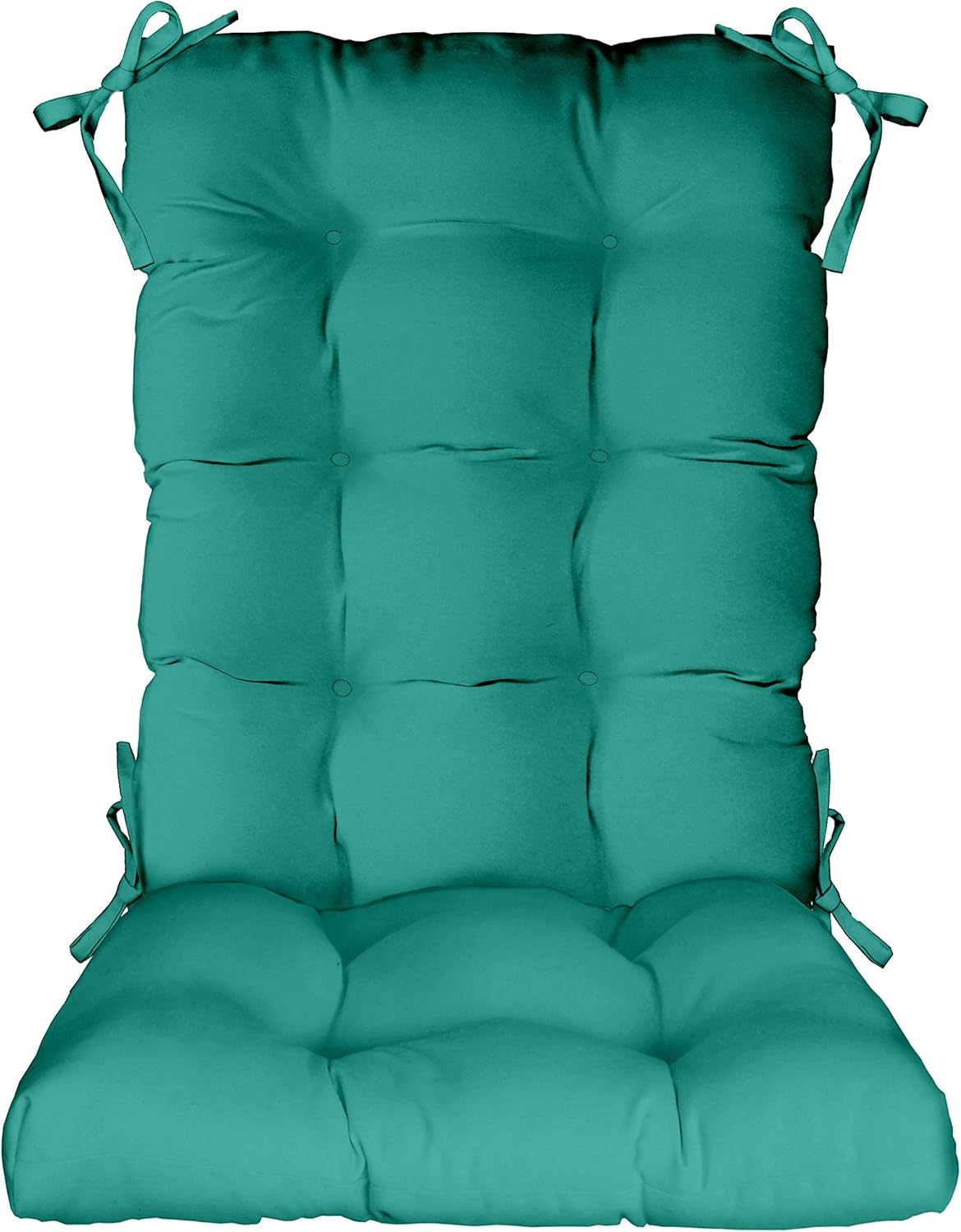 RSH DECOR: Tufted Rocker Cushion Set | 18" x 24" Back x 18" x 20" Seat | Water-Resistant Spun Fabric | Outdoor Cushions for Rocking Chair | Cancun