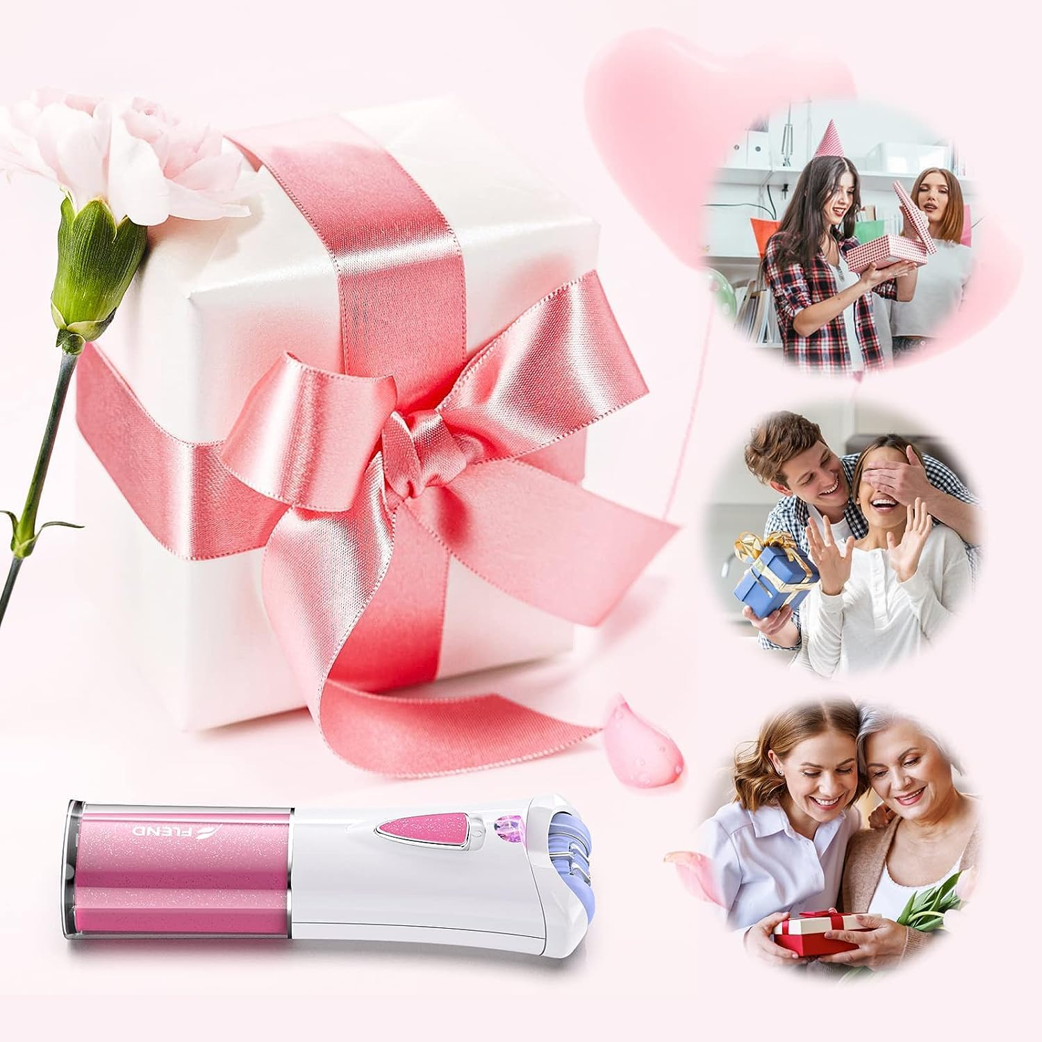 Epilierer Gesichts, Kabellose Epilierer Damen zur Gesichts & Körperhaarentfernung, Elektrischer Mini-Epilierer mit LED-Licht, Bikini Trimmer für die Gesichts Körper Achsel Bikini Bein
