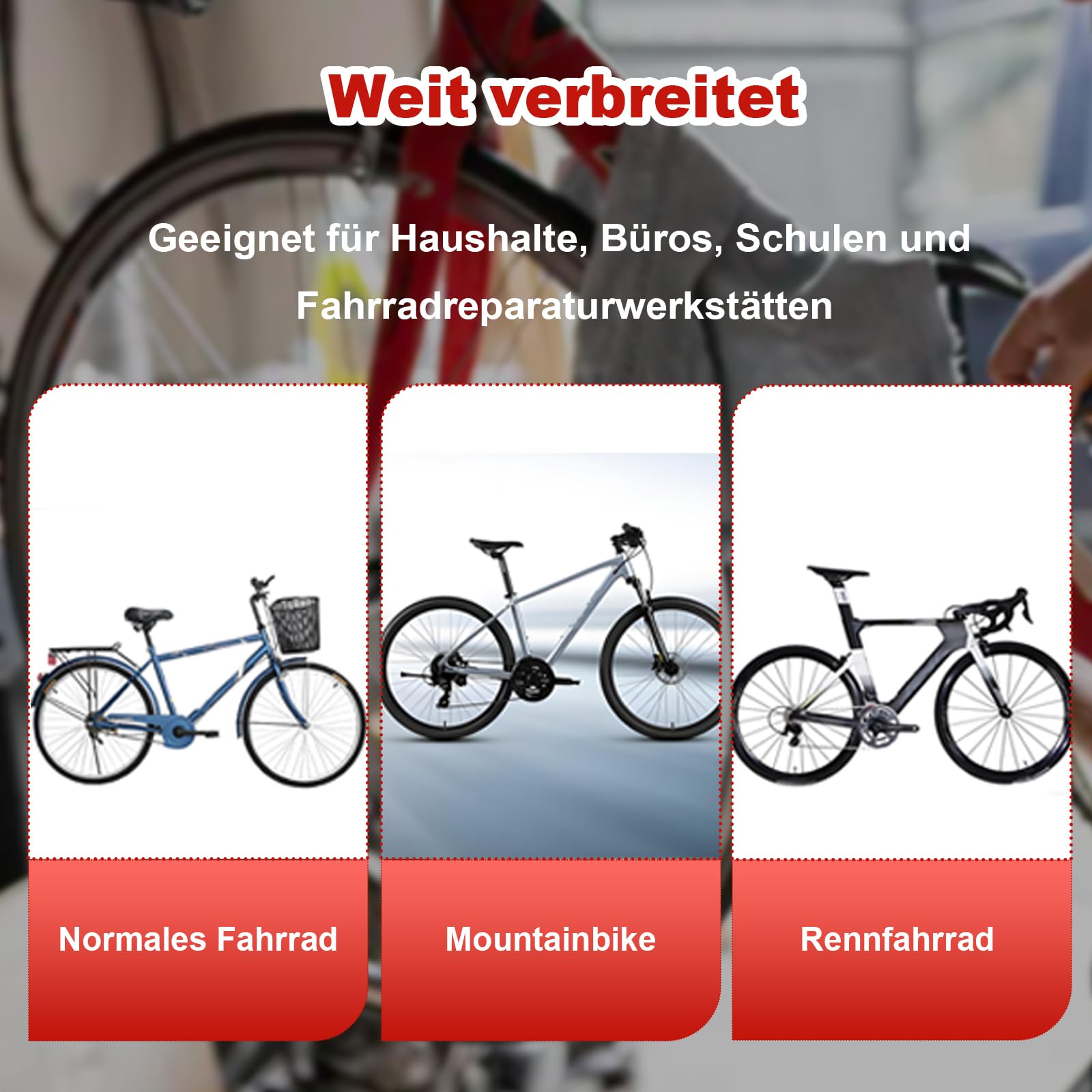 Rad Tuning Repair Tool Kit, Fahrrad-Rad-Zentrierständer, Plattform für fahrräder, Fahrrad-Rad-Ausrichtungs-Reparaturwerkzeug für Räder mit einer Breite von 46–195 mm