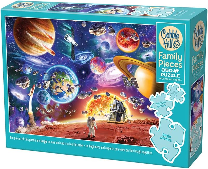 Cobble Hill Family Piece's 350 Puzzle - Space Travels - Sample Poster Included