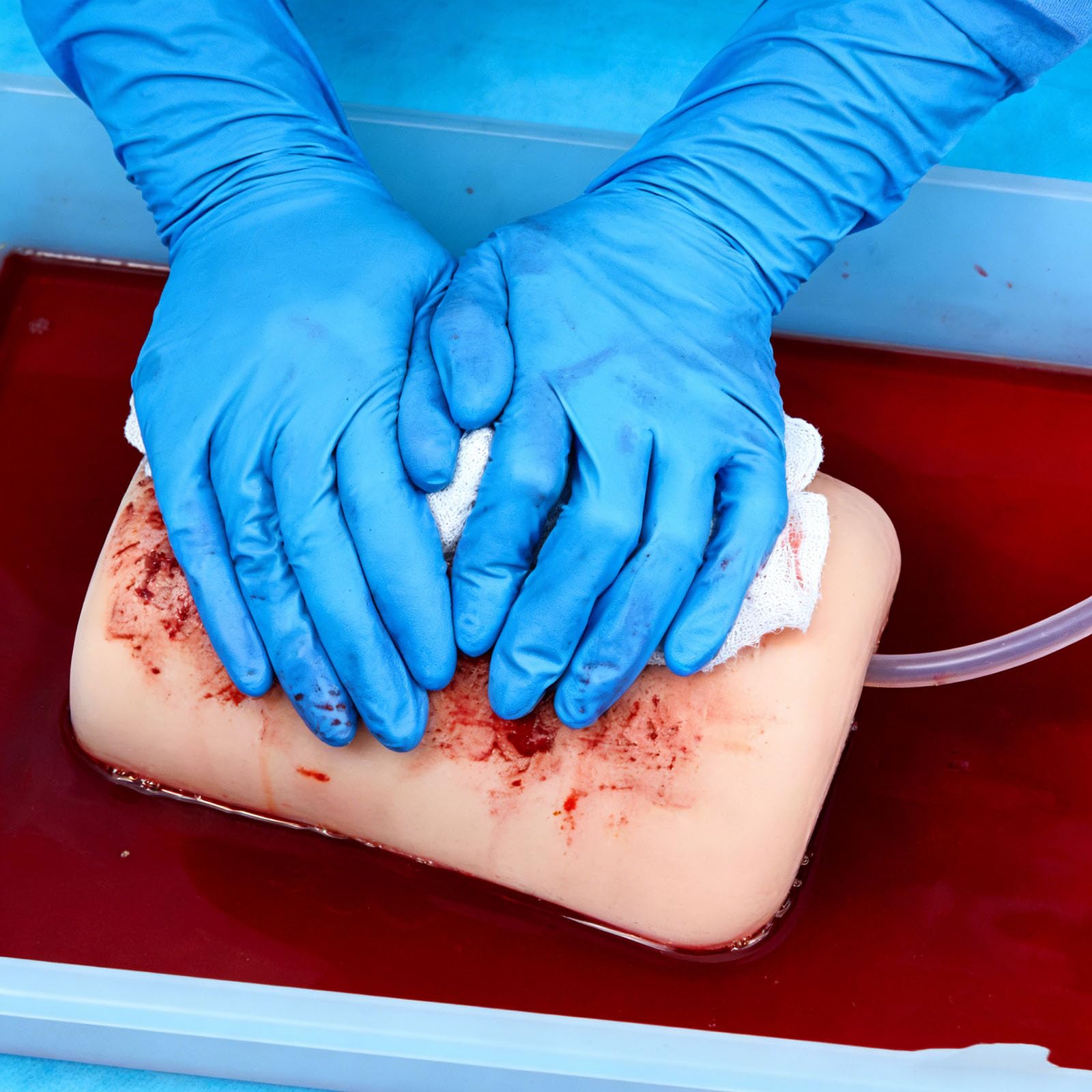 Simulador De Hemorragia, Modelo De Herida Stop The Bleed, Entrenador Relleno Muslo, Silicona, Reutilizable para Hemostasia Traumatismos Y Clases Médicas