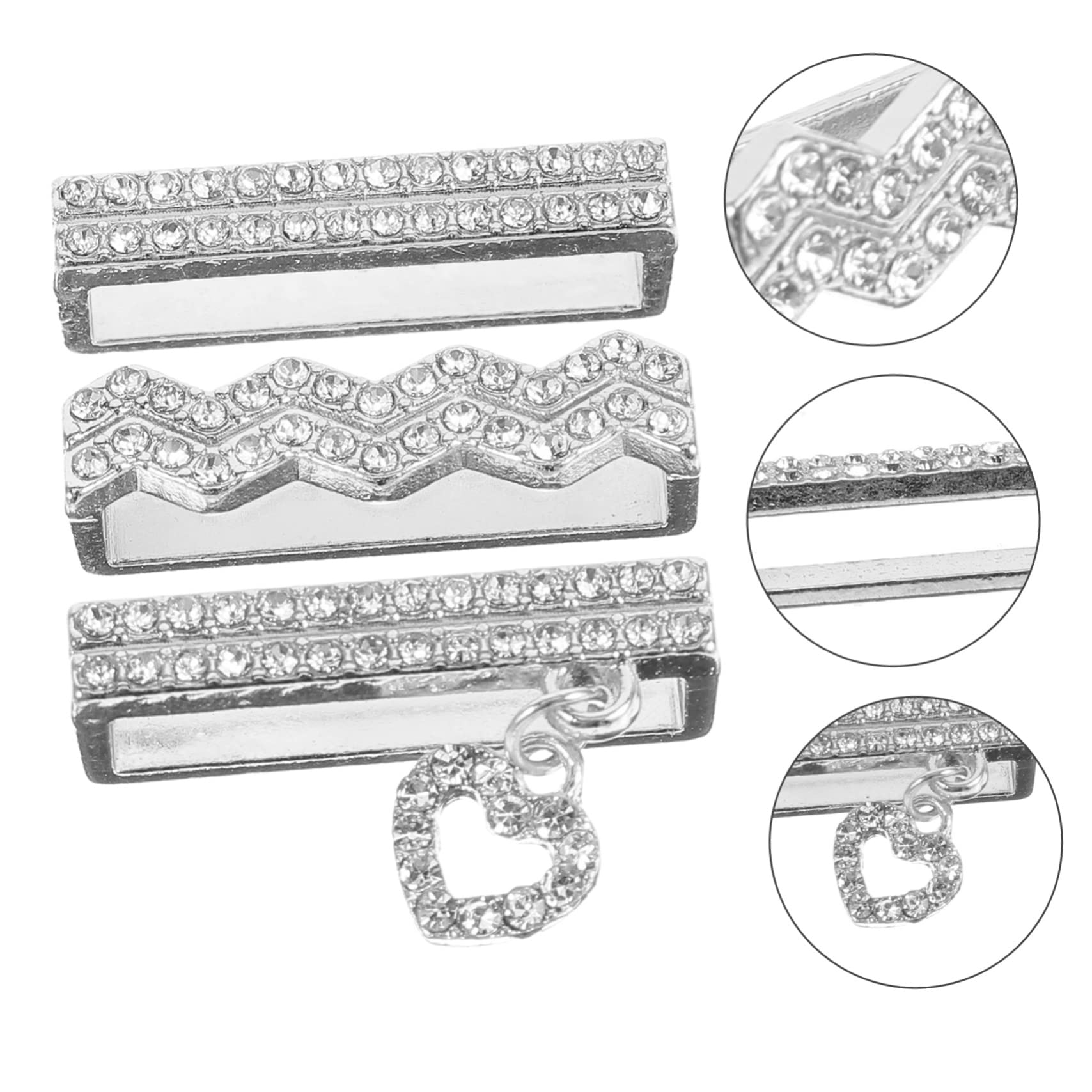 OSALADI 3 Pièces Bracelet Pendentif Décoration Bracelet Anneau Charme Charmes Pour Montre Accessoires De Montre es es Strass e e Strass