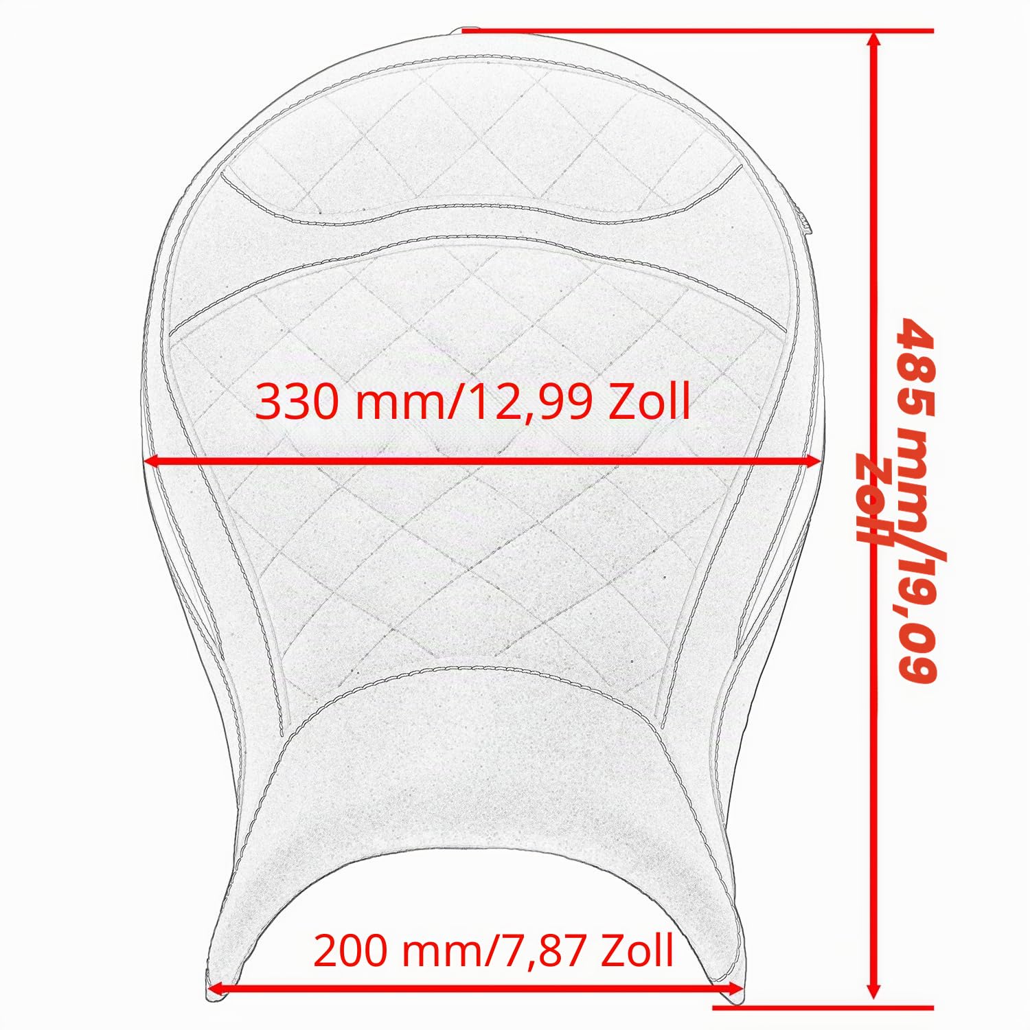 Motorrad-Leder-Sitzkissen für Vordersitz, passend für Vulcan S EN650 VN650 2015-2025 2021 2022 2023 2024 Druckentlastung, weicher Sozius-Sattel, Schwarz