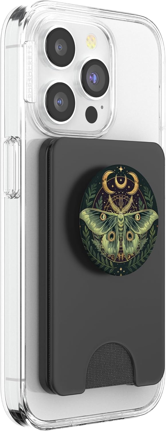 Luna Moth Lover Entomology Bug Flying Insect PopSockets PopWallet for MagSafe