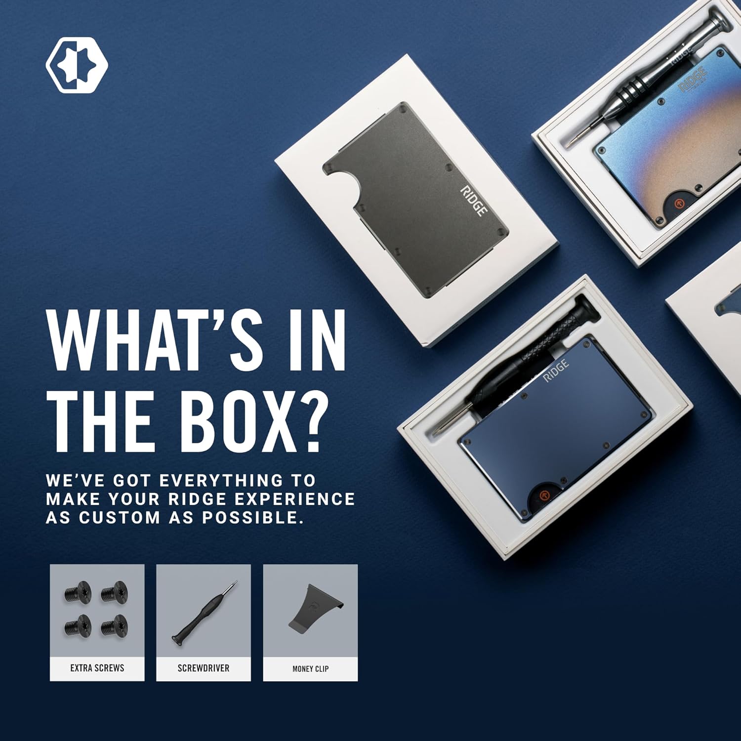 The Ridge Wallet for Men - Slim Minimalist Compact Wallet and Card Holder, RFID Protected Front Pocket Wallets with Integrated Money Clip (Alpine Navy) - Image 4