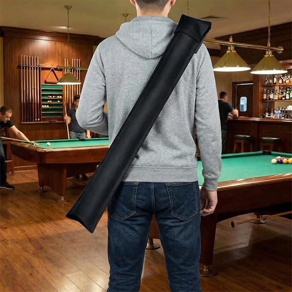 EUYKQNOI Custodia Stecca da Biliardo,Borsa Rigida Porta Stecca da Biliardo con Imbottitura, Astuccio Protettivo Trasporto per Biliardo con Cinghia Regolabile, per Giocatori Amatoriali e Professionisti - 4