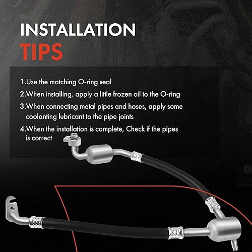 Miniatura 6 de A-Premium Conjunto de manguera de línea de succión AC compatible con Chevrolet Silverado 1500 2015, Cheyenne 2014-2015 y GMC Sierra 1500 2015, 4.3L