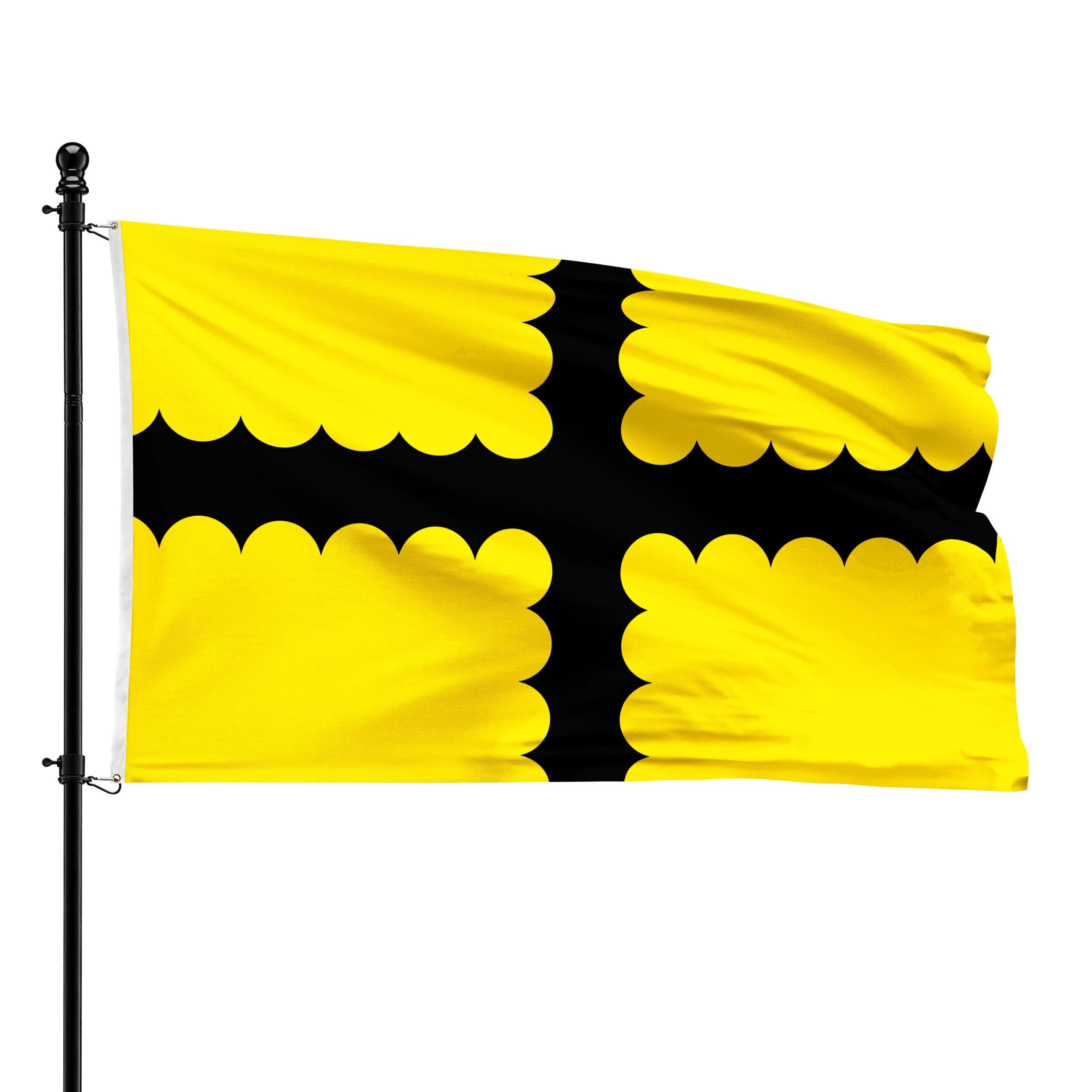 Bandera de Thimister-Clermont 90x150cm que no se descolore con el sol ni se deshilacha con el viento