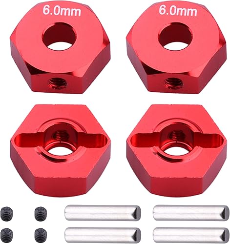 Miniatura 4 de HobbyPark Piezas hexagonales de rueda de aluminio de 0.551 in para Arrma 1/10 Granite 4X4, Big Rock, Senton, repuesto de AR310871 (azul marino)