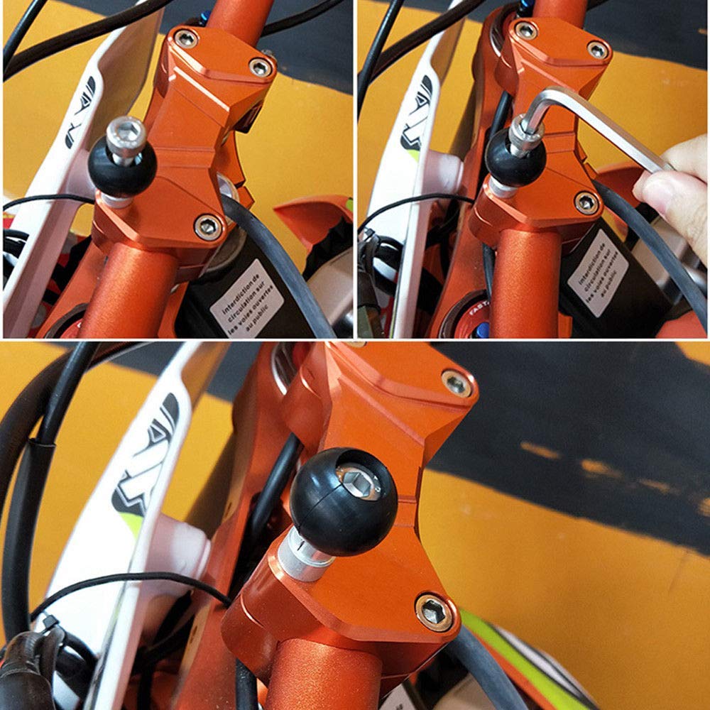 Base de boule de tige de fourche de moto Riloer, boule de serrage de guidon de moto avec vis M8 pour montage RAM