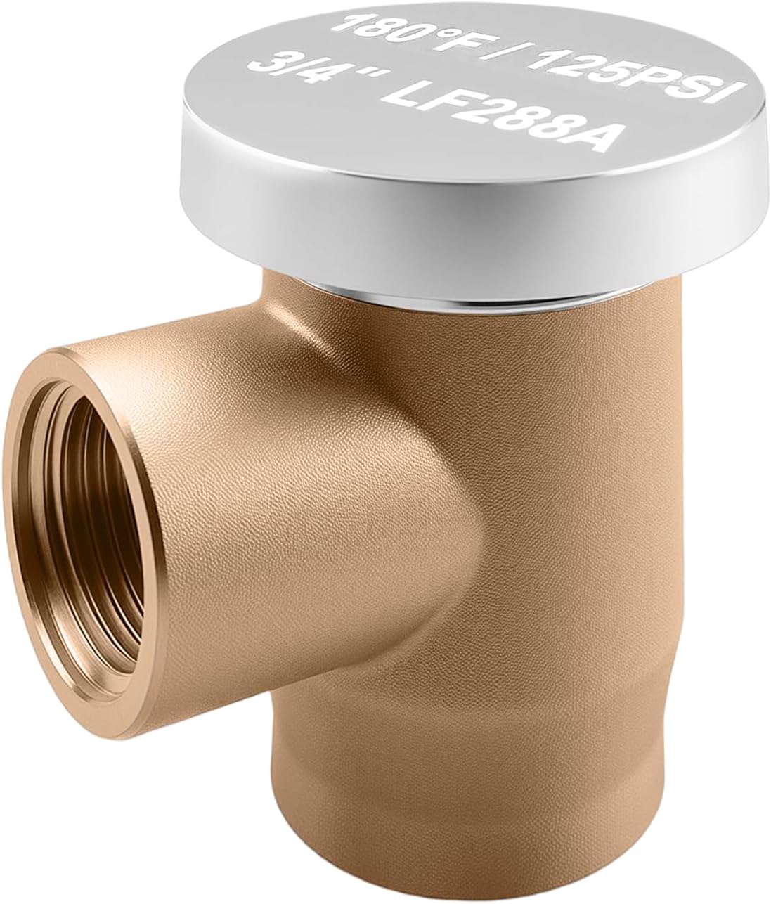 3/4" Vacuum Breaker with Female NPT Inlet and Outlet Replace LF288A, 125 PSI 180°F Lead-Free Backflow Preventer for Outdoor Faucet Garden Hose Irrigation System Low-Flow Applications