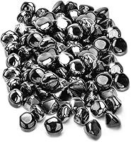 Vista 21 de Cuentas de vidrio de fuego de 19 libras para hoguera de 1/2 pulgada, rocas de vidrio templado negro ónix