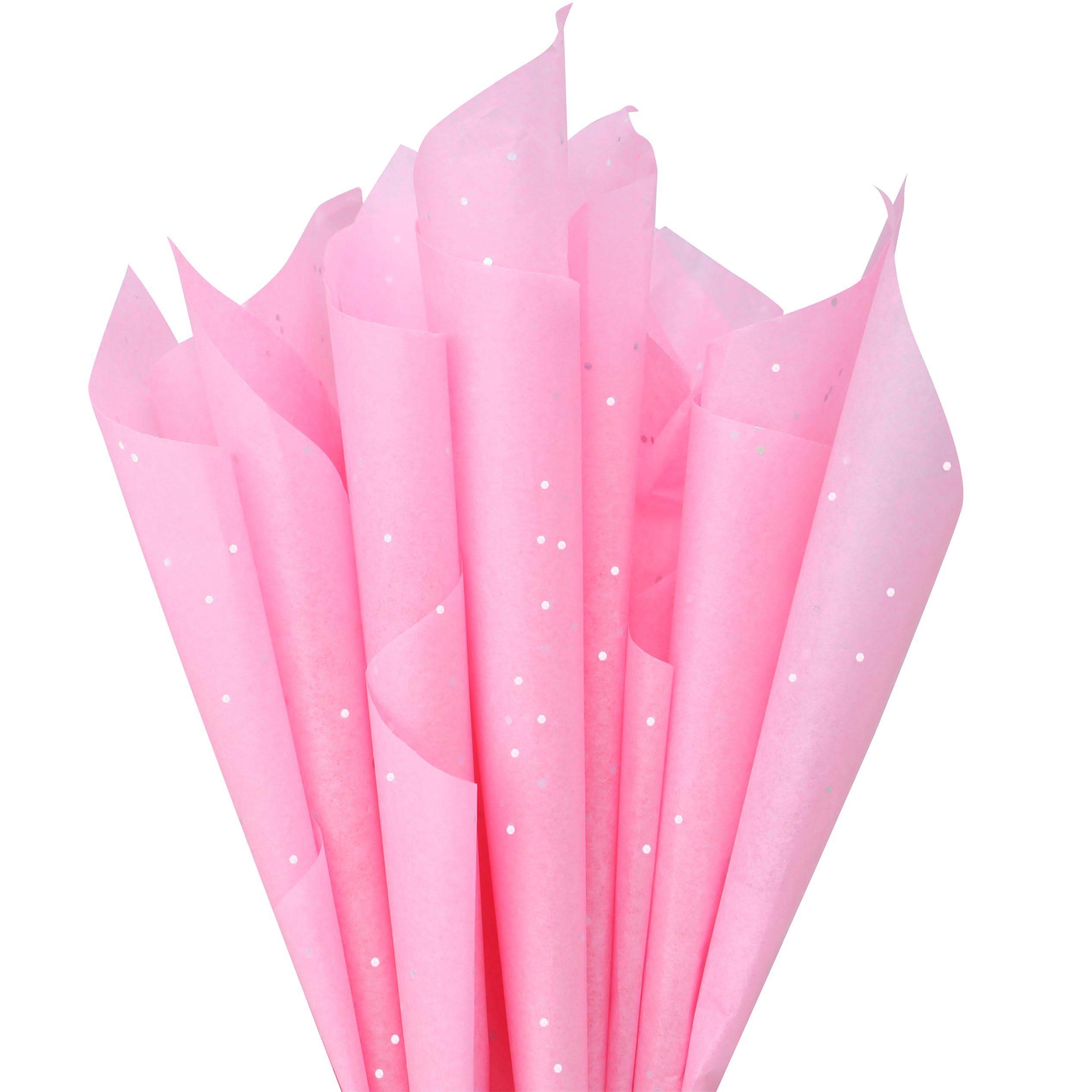 SUNCOLOR Glitter Pink Tissue Paper for Valentines Day, 20 x 14 inches, 120 Sheets, for Gift Wrapping and Crafts