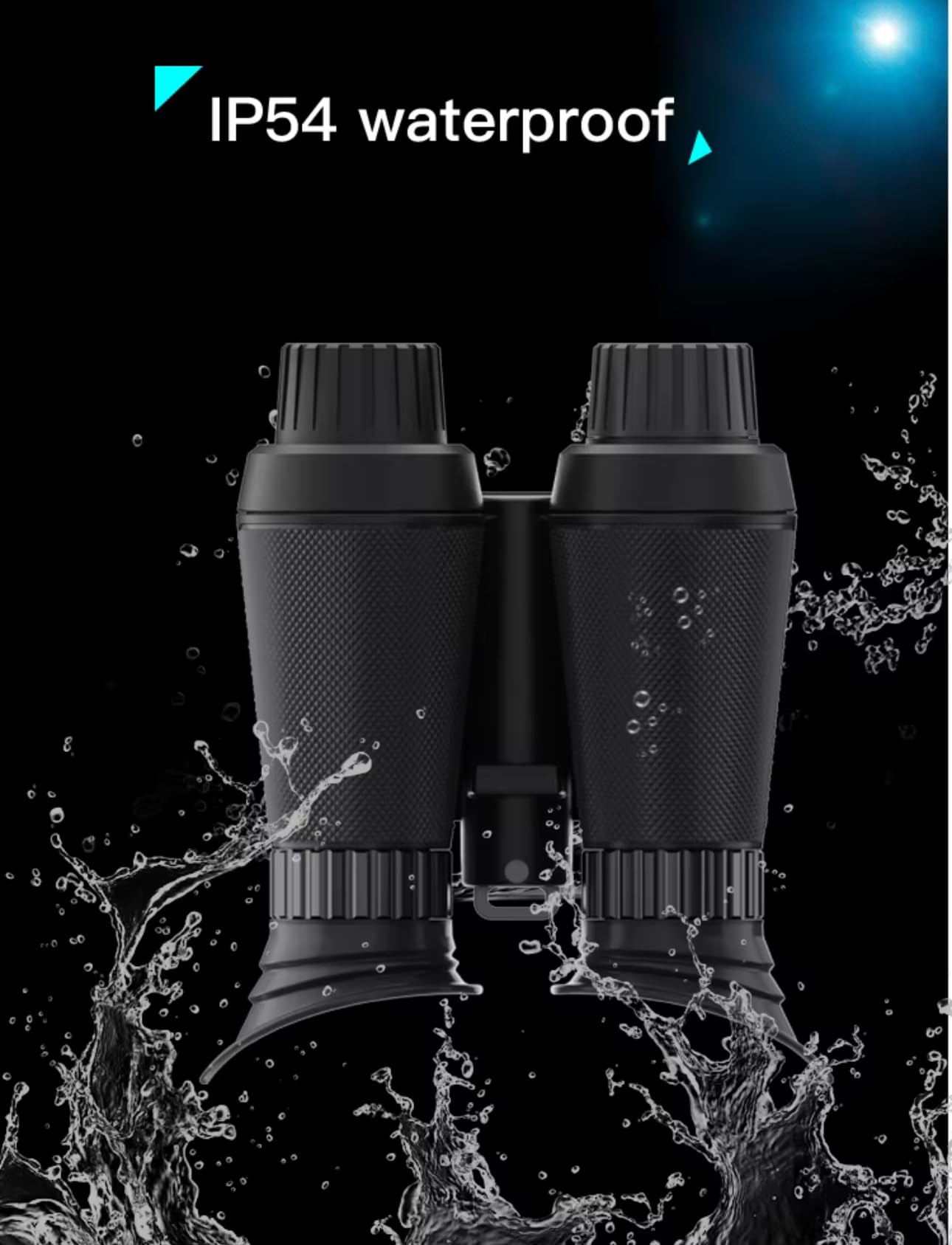 Jumelles de Vision Diurne et Nocturne NV8300, 4K/FHD, Vision 300m, Zoom 7X Optique, Écran HD 1.4", Batterie 2600mAh.