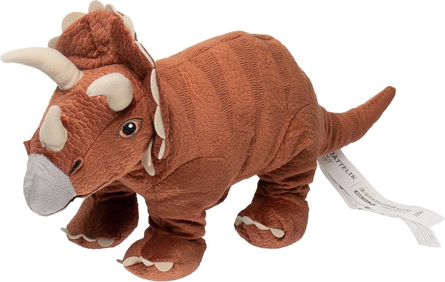 Ikea JATTELIK Soft Toy Dinosaur, Triceratops, 46 Centimetres