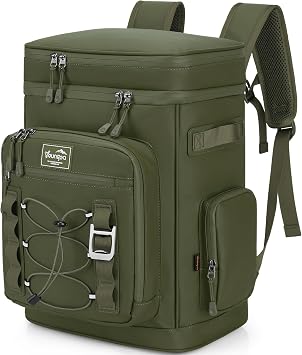 30L Cooler Backpack, Large Insulated Leakproof Picnic Backpack, Waterproof Cool Bag Rucksack for Camping/Hiking/BBQ