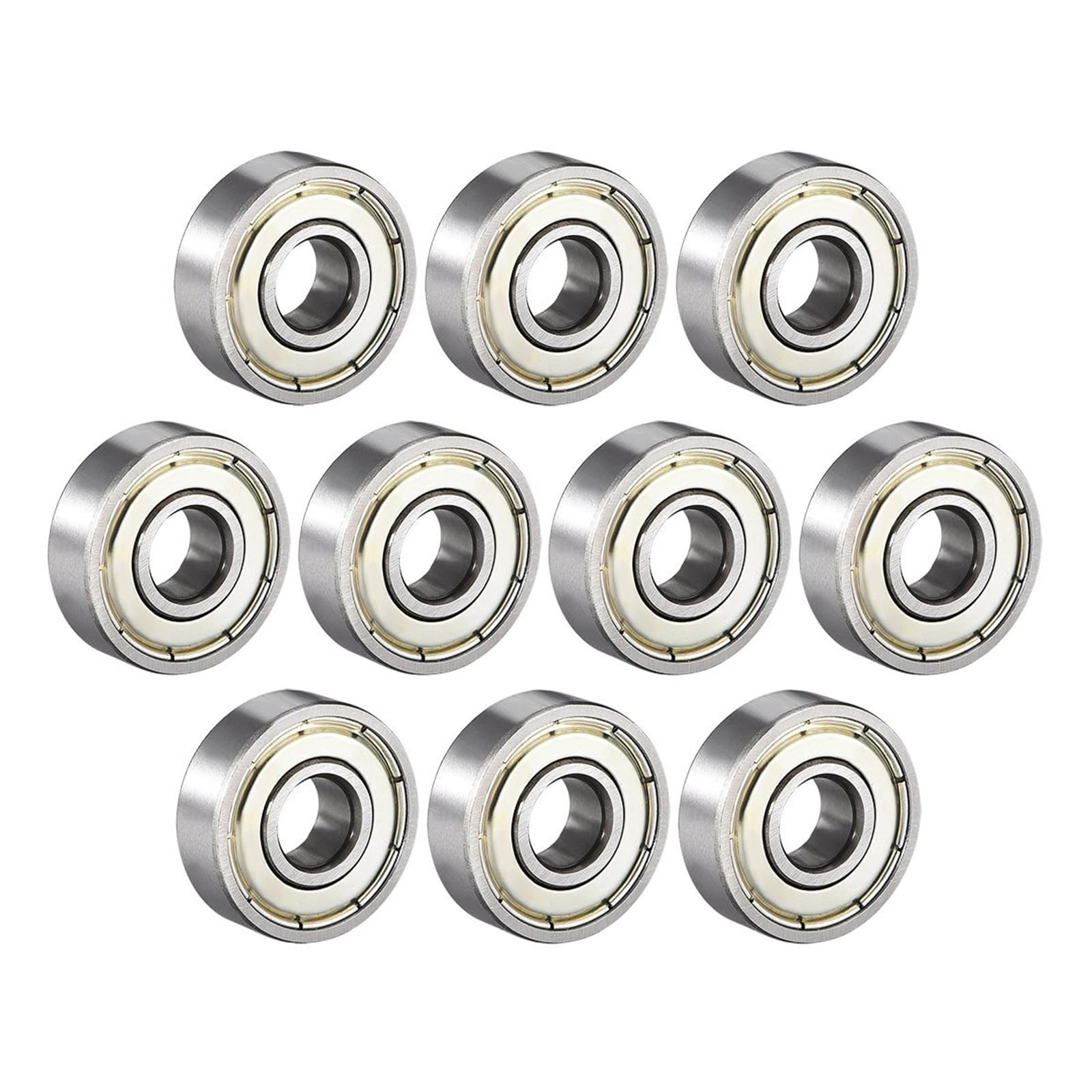 VSPPJYFG 10PCS Bearings 603 604 605 606 607 608zz 608-2RS 609 623 624 625 626 627 628 629 ZZ RS deep Groove Ball Bearings(ZZ)