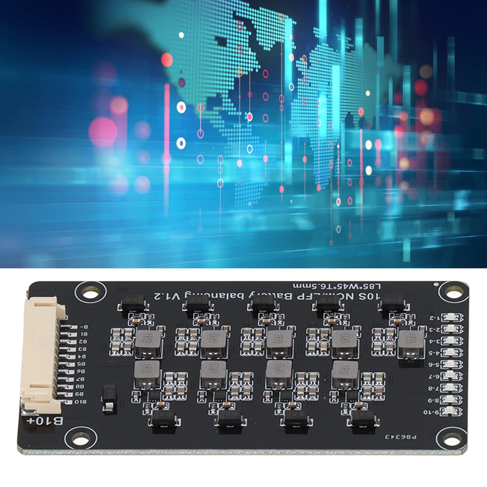 Batterie-Aktiv-Equalizer, 10S 1,2 A Batterie-Aktiv-Equalizer, Automatischer Benachbarter Ausgleich, MOS-induktiver Batterie-Balancer
