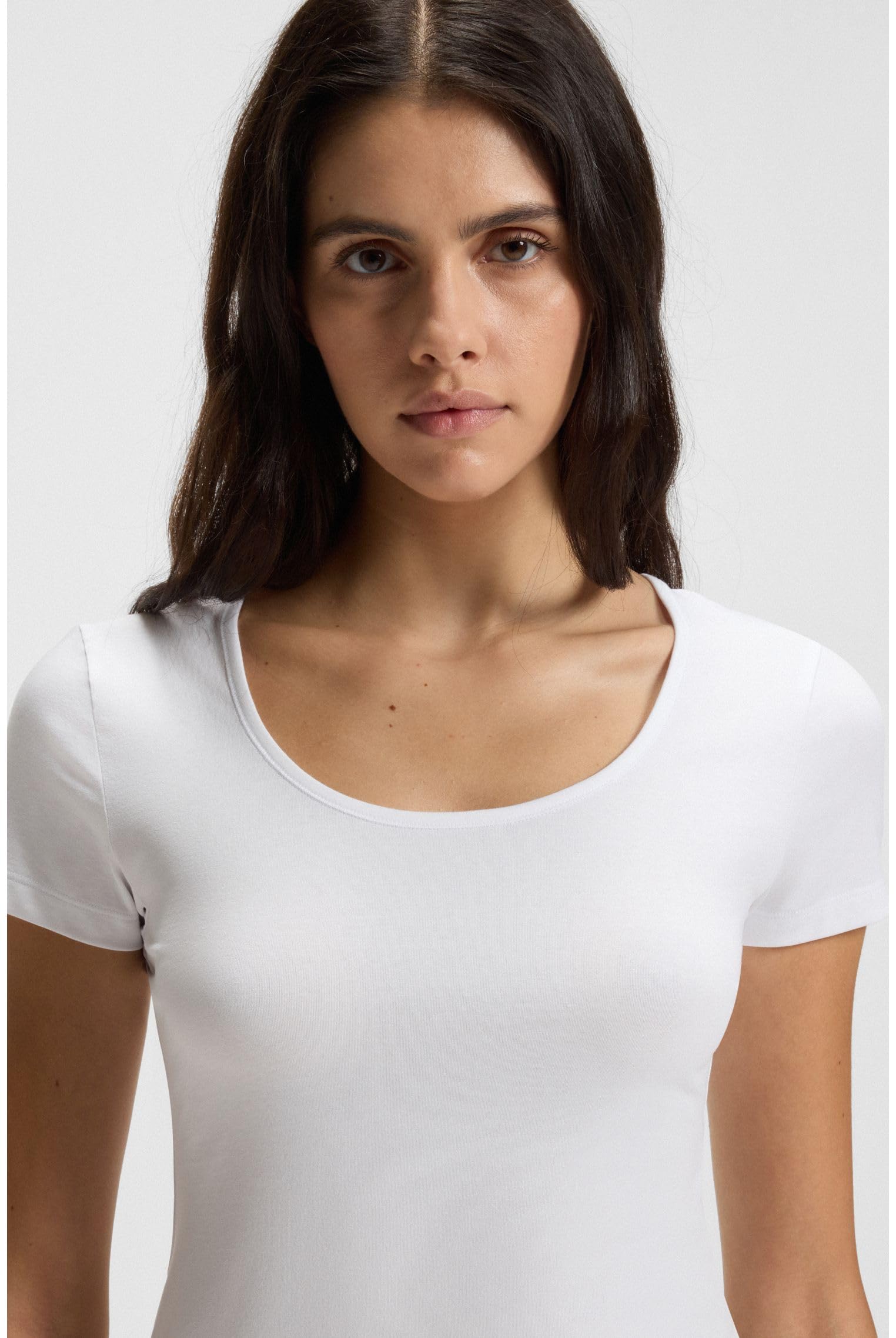 HUGO Damen Twin T-Shirt RN Zweierpack T-Shirts aus Baumwolle