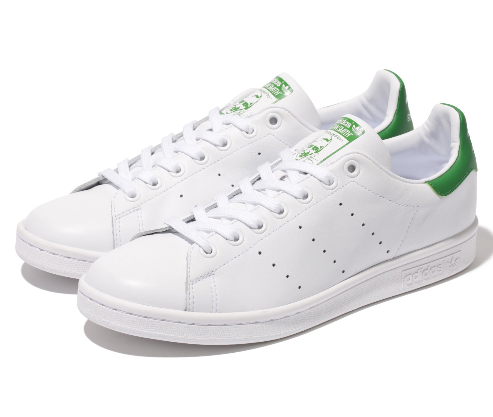 Adidas Casual STAN SMITH Male [Parallel Import] 27.5 cm White × Green
